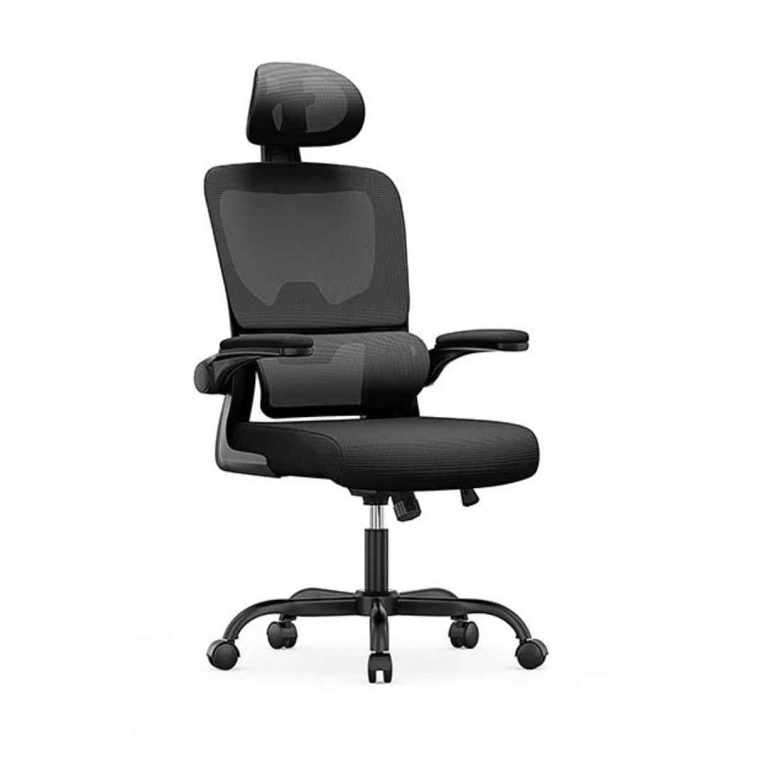 Chaise Ergonomique SEATERGO™ Noir – Support 4 Points & Lombaire Dynamique