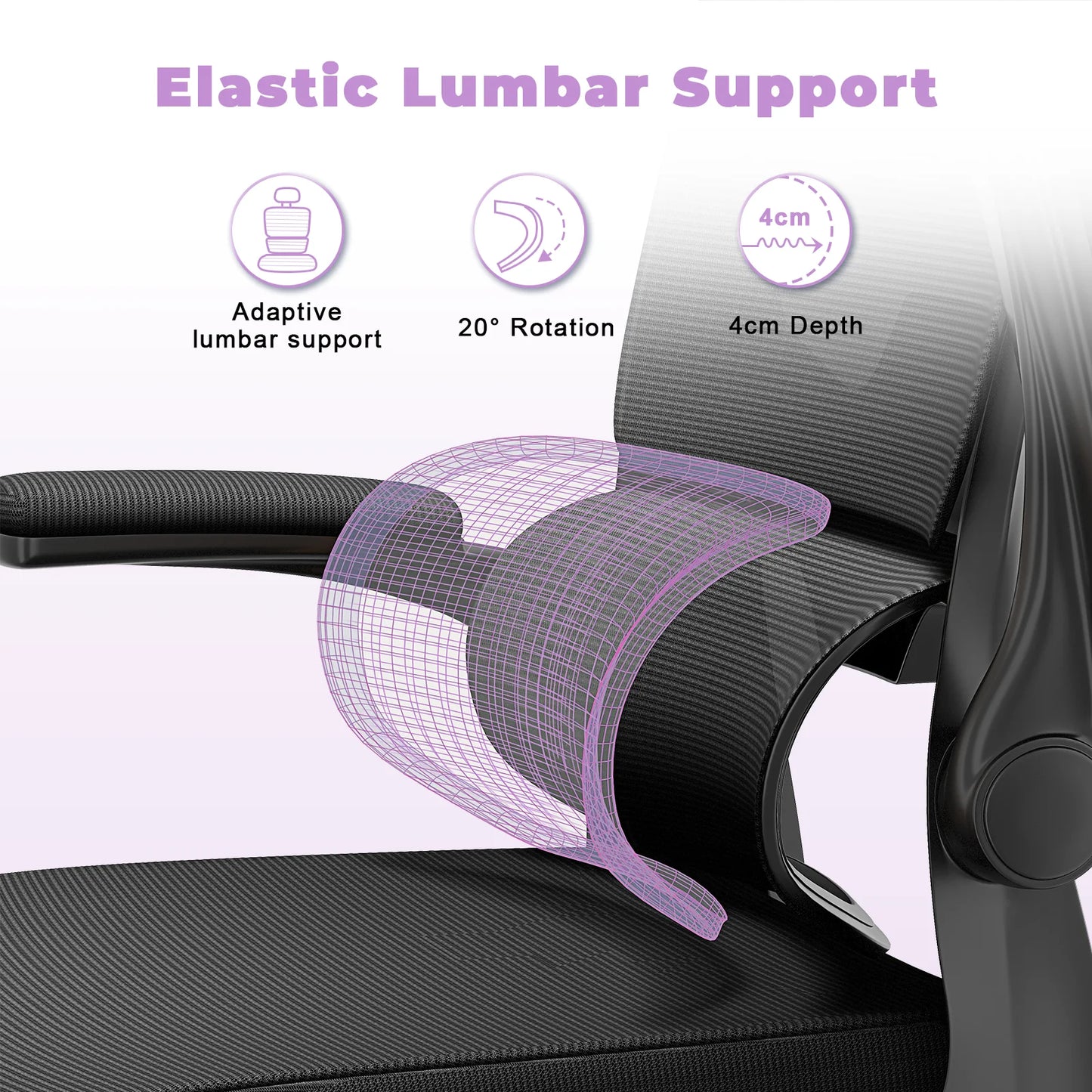 Chaise Ergonomique SEATERGO™ Noir – Support 4 Points & Lombaire Dynamique