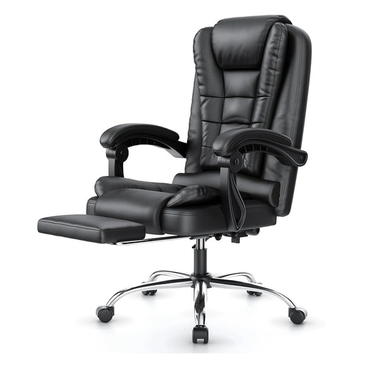 Chaise Gaming & Bureau SEATERGO™ – Style Exécutif & Repose-Pieds