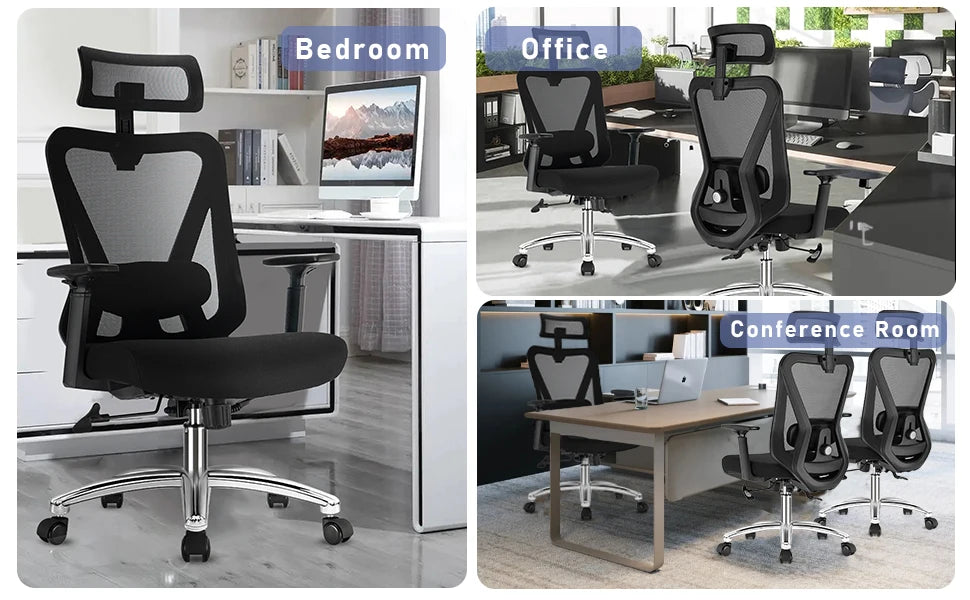 Chaise Ergonomique SEATERGO™ Soutien Lombaire Soft & Base Métal