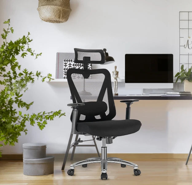 Chaise Ergonomique SEATERGO™ Soutien Lombaire Soft & Base Métal