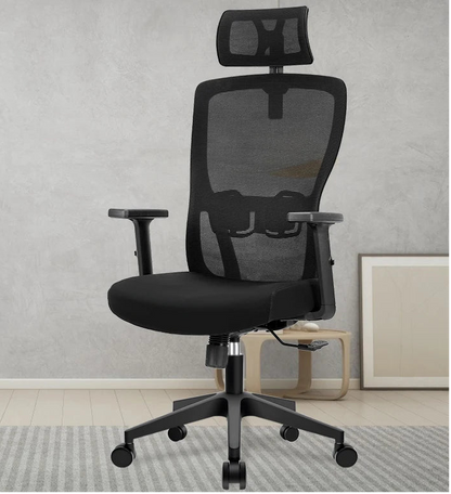 Chaise Ergonomique SEATERGO Dossier en S & Appui-tête Réglable