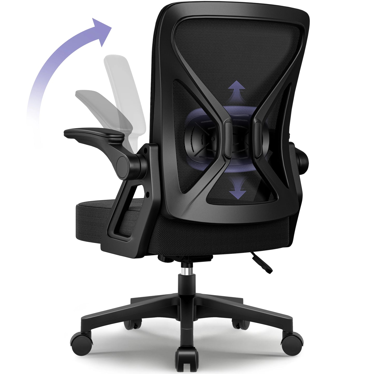 Chaise Ergonomique SEATERGO™ – Accoudoirs Relevables & Gain de Place