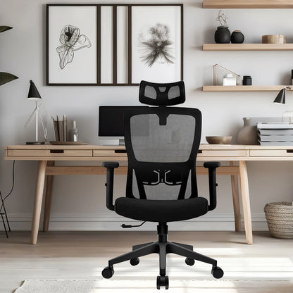 Chaise Ergonomique SEATERGO Dossier en S & Appui-tête Réglable