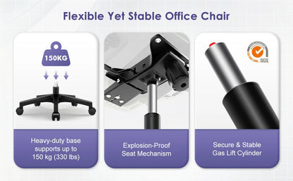 Chaise Ergonomique SEATERGO™ – Accoudoirs Relevables & Gain de Place