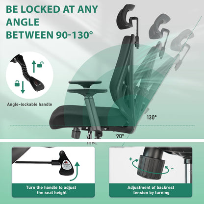 Chaise Ergonomique SEATERGO™ Soutien Lombaire Soft & Base Métal